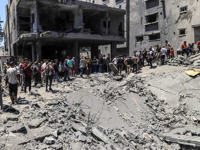 Más de 30 muertos por ataque israelí cerca a un centro de ayuda humanitaria en Gaza. EFE/EPA/MOHAMMED SABER