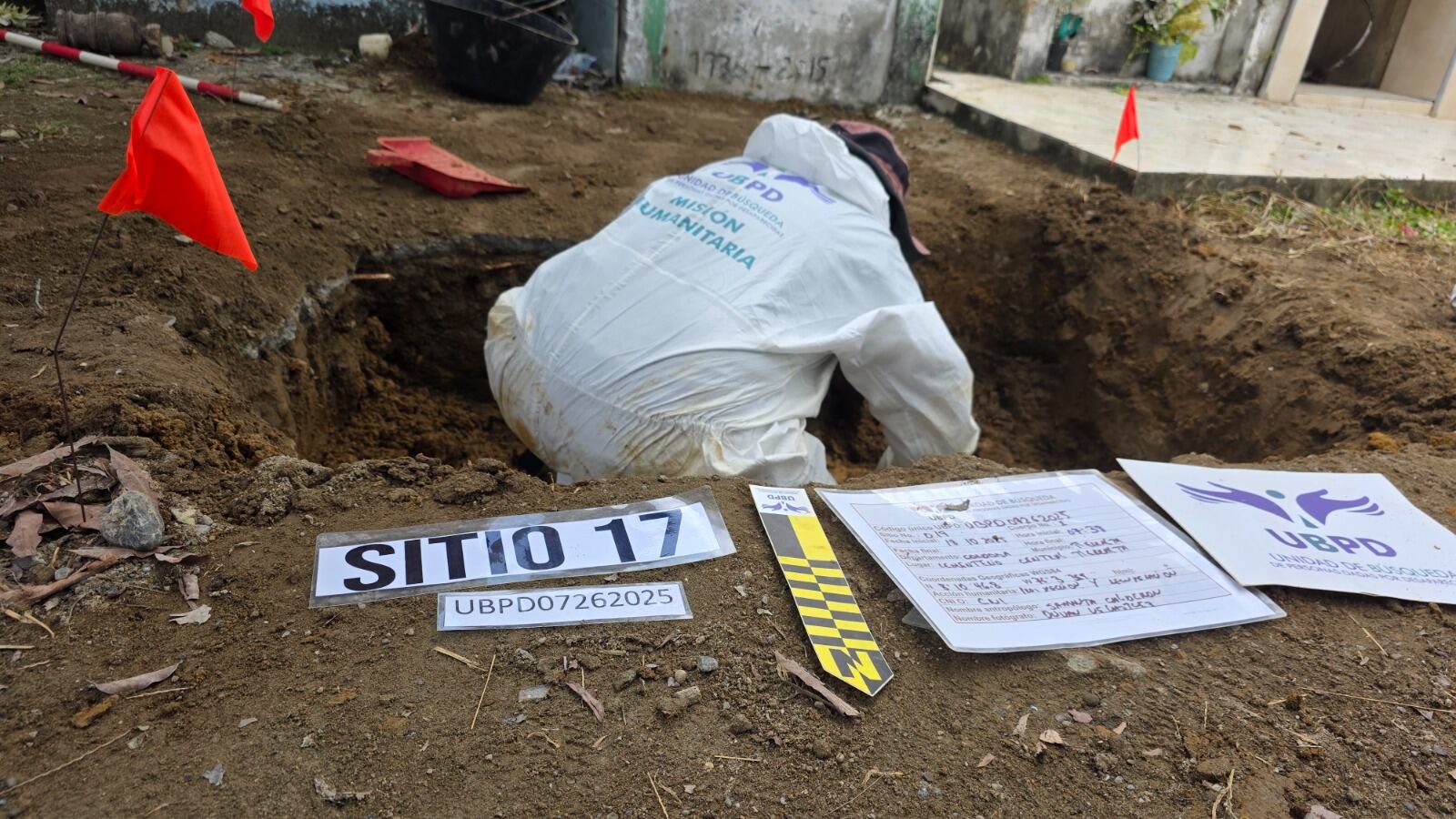 Recuperan seis cuerpos de personas desaparecidas en el marco del conflicto armado en Tierralta, Córdoba. Foto: prensa UBDP.