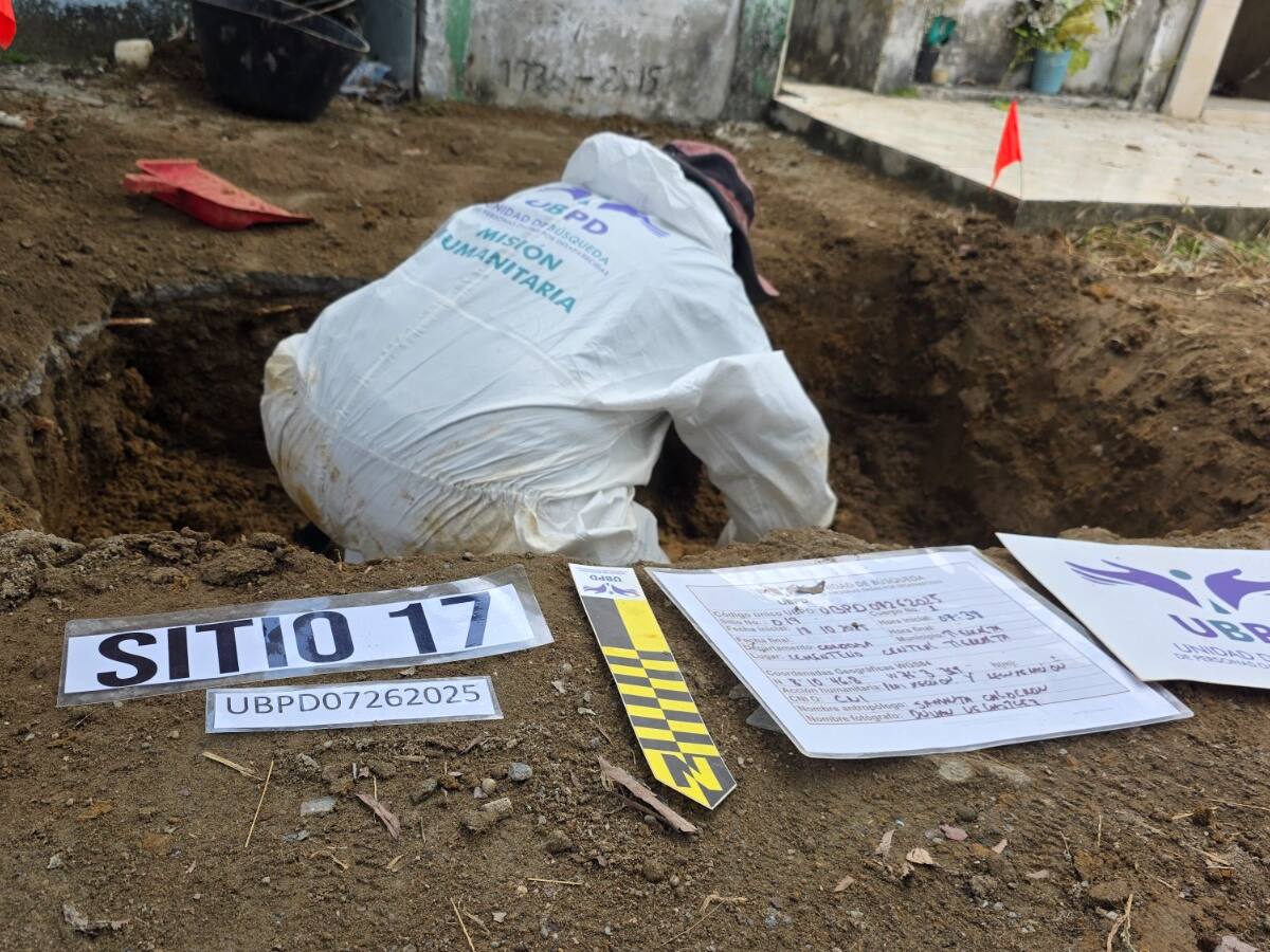 Recuperan seis cuerpos de personas desaparecidas en el marco del conflicto armado en Córdoba