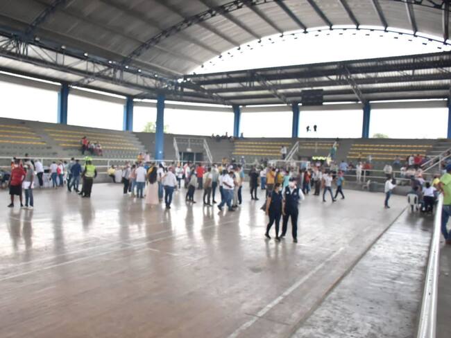 Atención a desplazados. Foto: Cortesía Alcaldía de Ciénaga