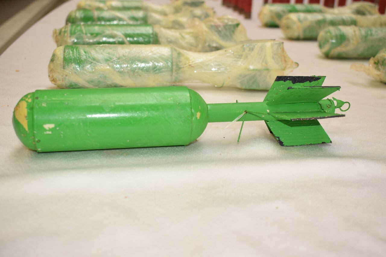 Morteros incautados en Cauqetá. Foto: Policía Nacional