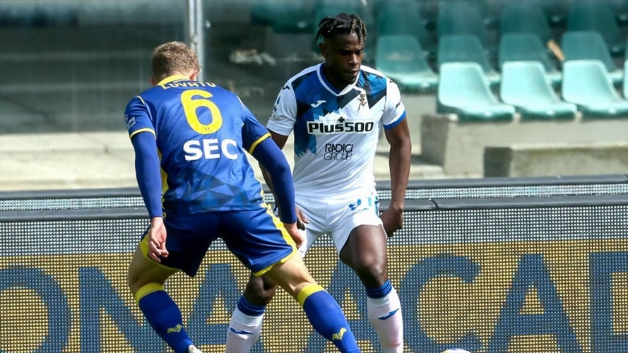 Duván Zapata marcó hoy con el Atalanta ante el Hellas Verona, por la jornada 28 de la Serie A.. Foto: Ciro Santangelo/BSR Agency/Getty Images
