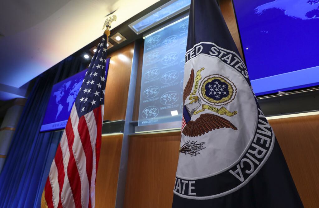 United States Department of State logo. Celal Gunes / Anadolu Agency