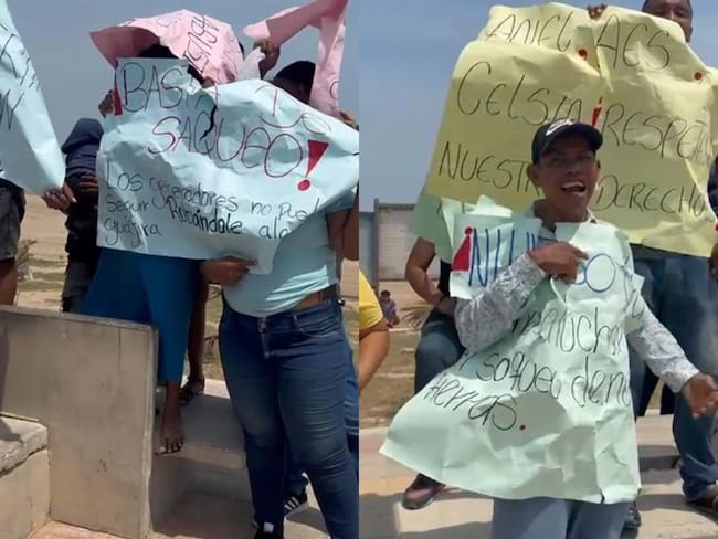 Protestas en La Guajira contra generadores de energía. Foto: suministrada.
