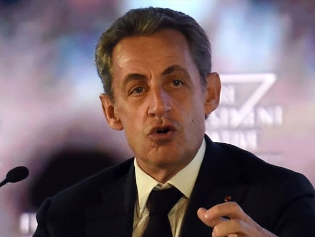 El expresidente francés Nicolas Sarkozy declara, bajo arresto, por la investigación judicial abierta por una posible financiación ilegal de la campaña para su elección en 2007. Foto: Getty Images
