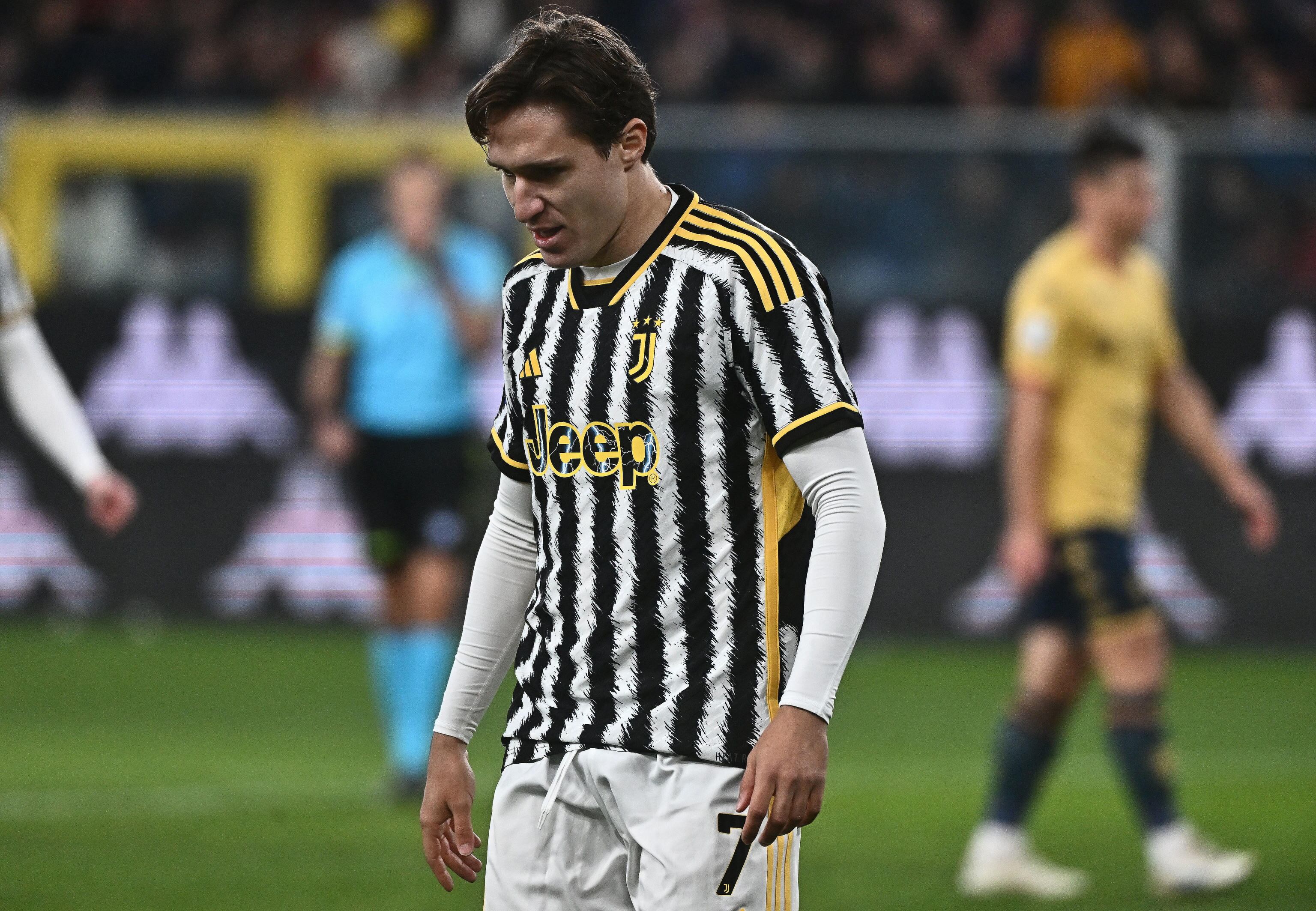Genoa (Italy), 18/03/2022.- Juventus' Federico Chiesa reacts during the Italian Serie A match, Genoa CFC vs Juventus Fc at Luigi Ferraris stadium in Genoa, Italy, 15 December 2023. (Italia, Génova) EFE/EPA/LUCA ZENNARO