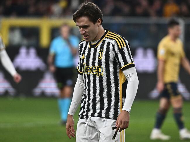 Genoa (Italy), 18/03/2022.- Juventus' Federico Chiesa reacts during the Italian Serie A match, Genoa CFC vs Juventus Fc at Luigi Ferraris stadium in Genoa, Italy, 15 December 2023. (Italia, Génova) EFE/EPA/LUCA ZENNARO
