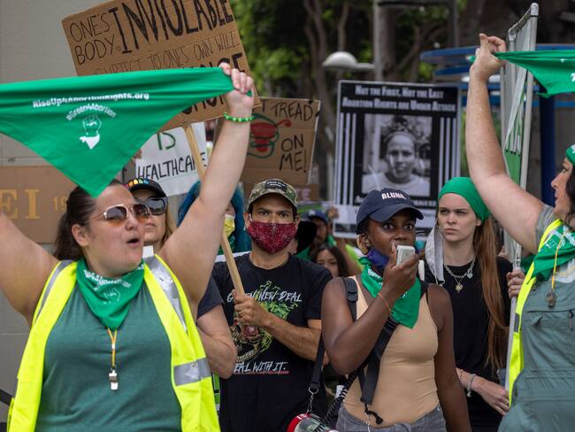 Protesta pro derecho al aborto. Foto de David McNew/Getty Images