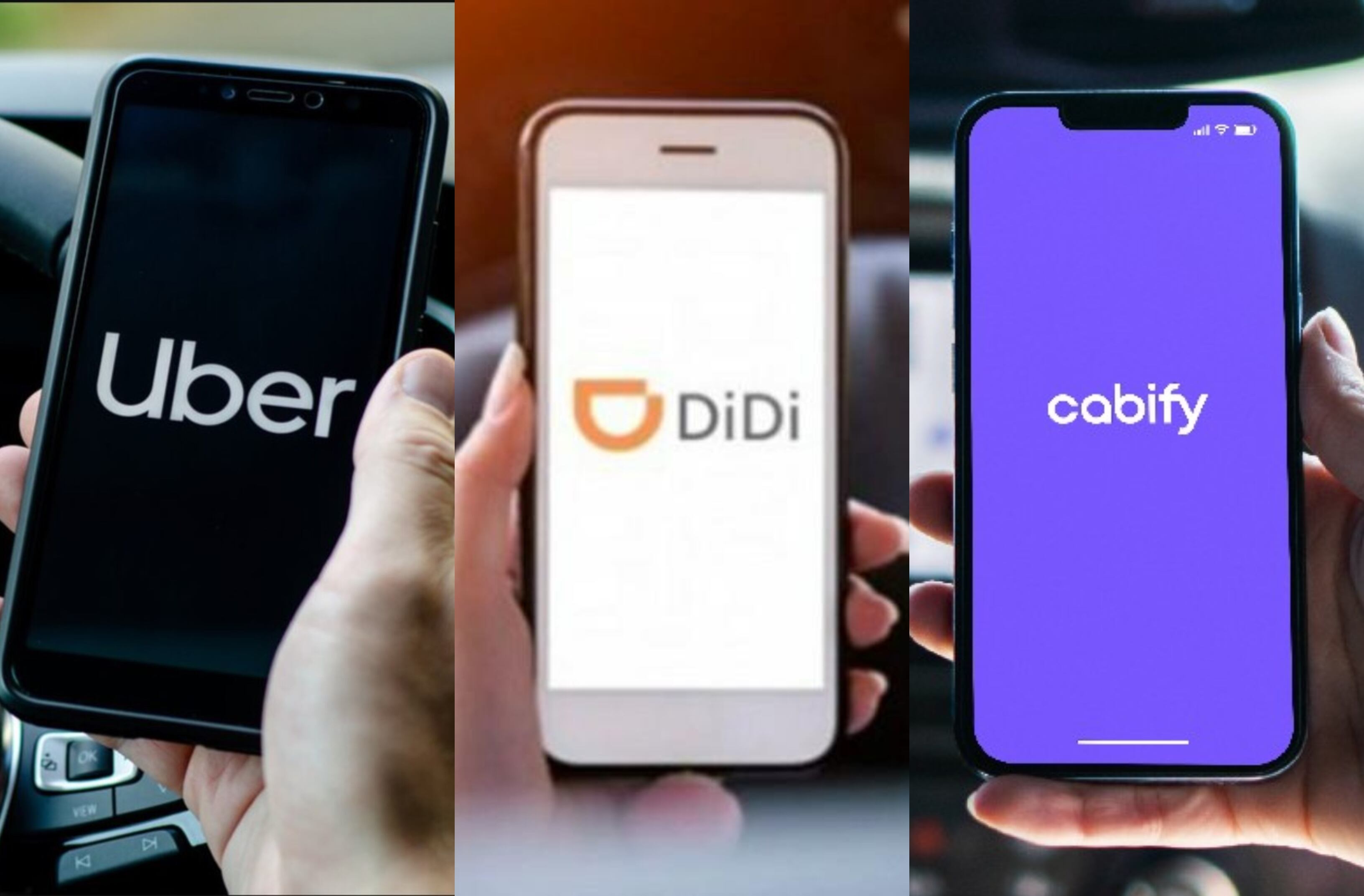 Uber, Didi y Cabify | Fotos: Cortesía