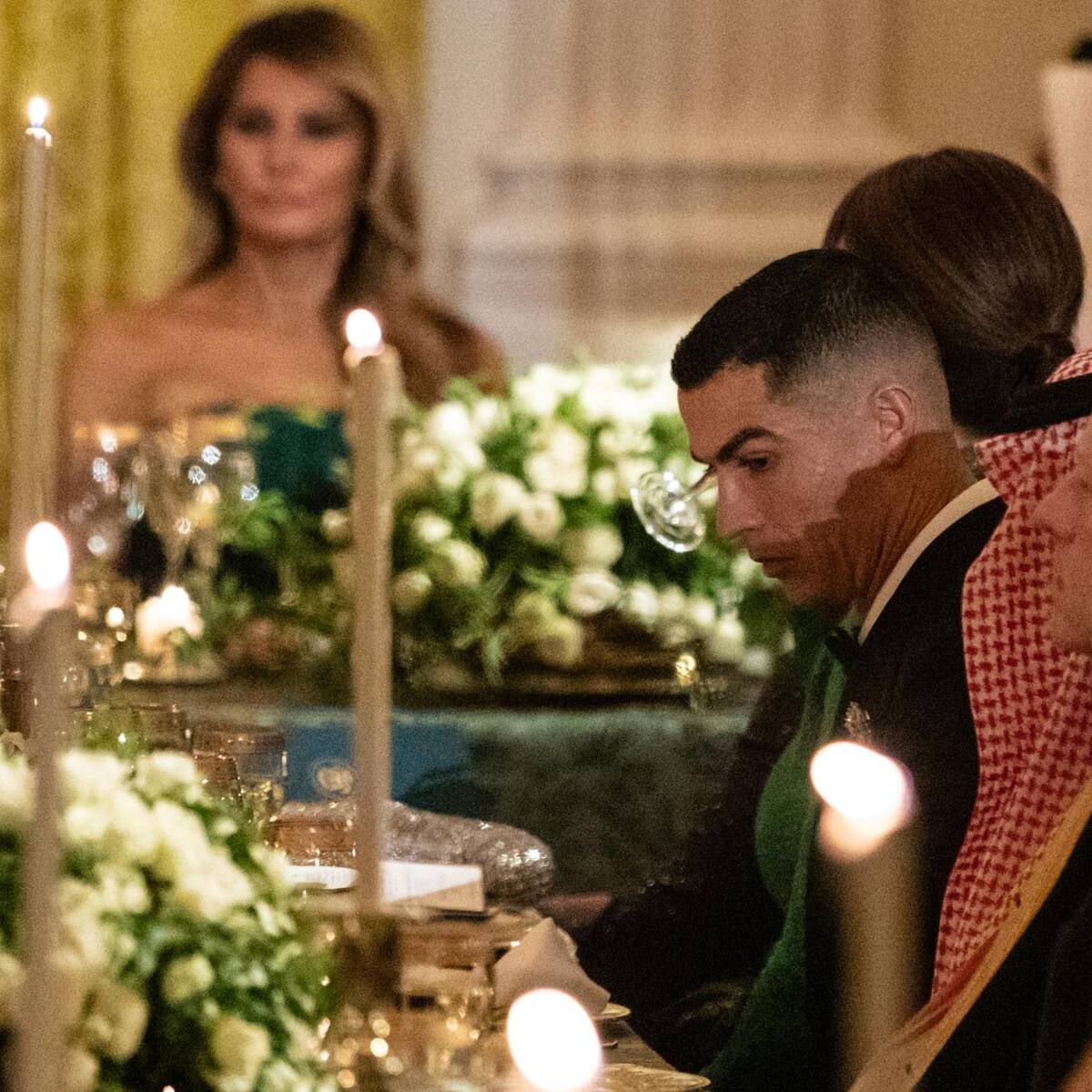 Cristiano Ronaldo cenó con Donald Trump en la Casa Blanca como parte de la delegación saudí