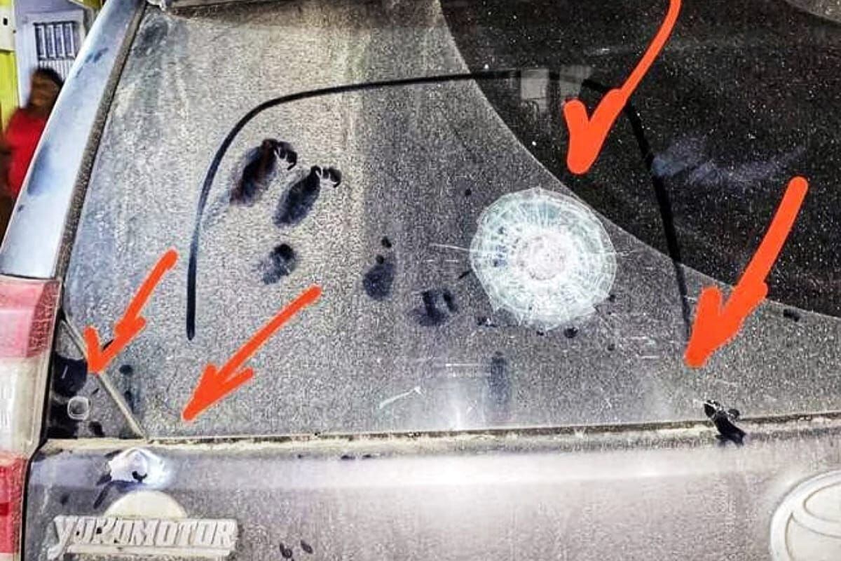 El día del ataque el vehículo de la senadora recibió ocho disparos. Crédito: Cric. 