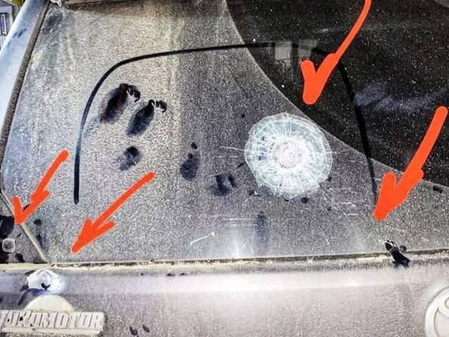 El día del ataque el vehículo de la senadora recibió ocho disparos. Crédito: Cric.