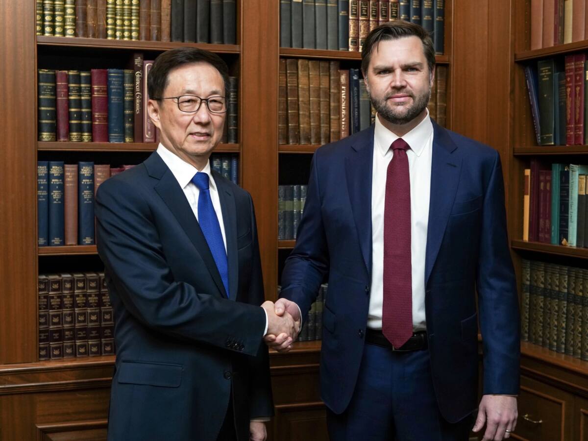 El vicepresidente de China llegó a Washington para la posesión de Trump y se reunió con JD Vance