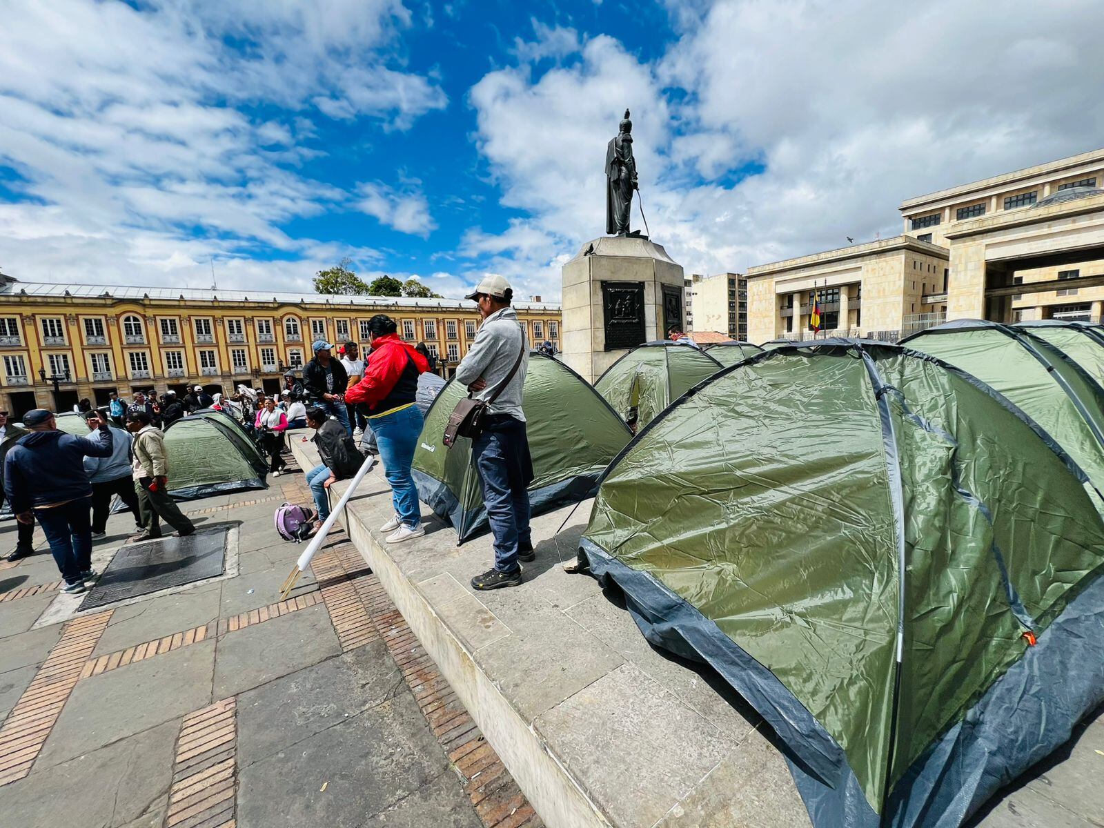 Líderes del Catatumbo se toman la Plaza de Bolívar. Foto: suministrada