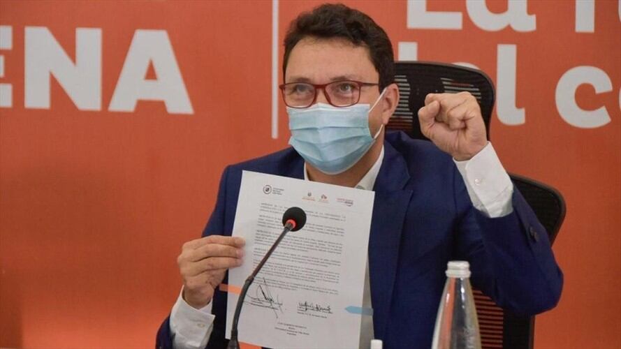 El mandatario departamental dijo que el presidente Duque lo invitó tarde al encuentro con los gobernadores el pasado 8 de mayo.. Foto: Gobernación del Magdalena
