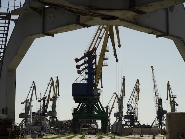 Puerto de Berdyansk en Berdyansk, en el óblast de Zaporizhzhia, Ucrania, el 4 de agosto de 2022. (Photo by Stringer/Anadolu Agency via Getty Images)