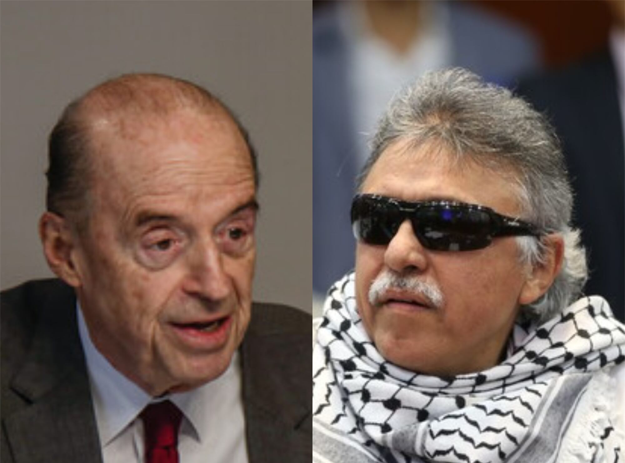 Álvaro Leyva y 'Jesús Santrich'. Foto: Colprensa - Mariano Vimos / Colprensa- Álvaro Tavera