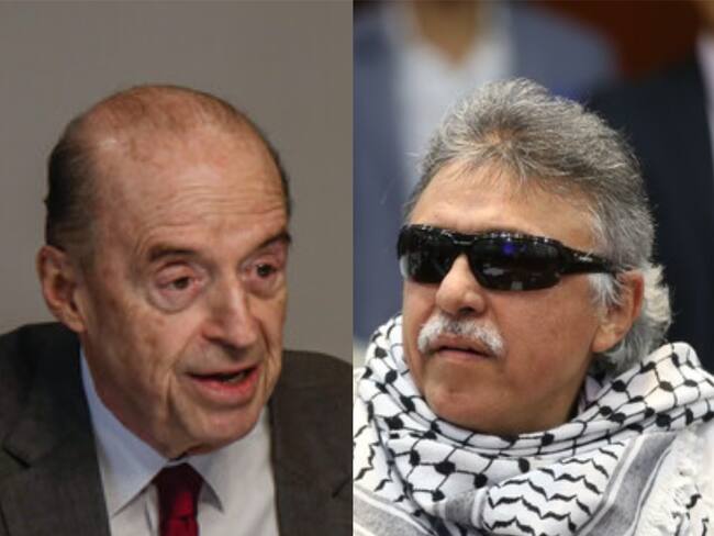 Álvaro Leyva y 'Jesús Santrich'. Foto: Colprensa - Mariano Vimos / Colprensa- Álvaro Tavera