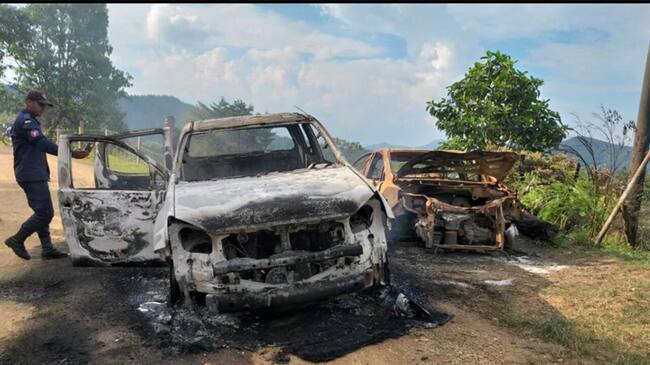 En la reacción de las autoridades, se produjo un cruce de disparos sin saldo de víctimas o heridos. Foto: Cortesía Sucesos Cauca