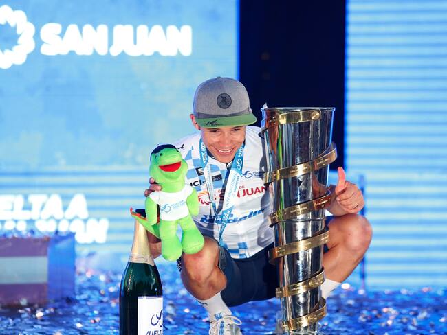 Miguel Ángel López, ganador de la Vuelta a San Juan. (Photo by Maximiliano Blanco/Getty Images)