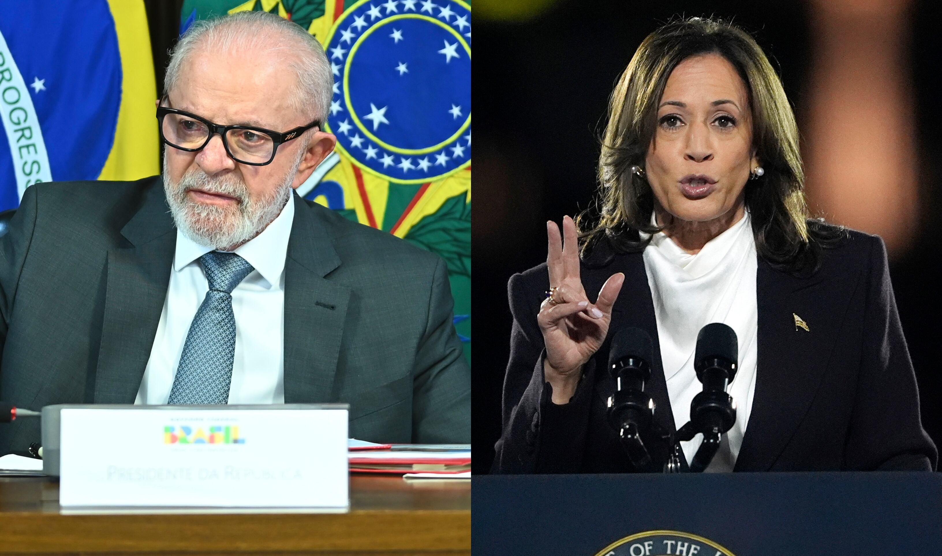 Lula da Silva y Kamala Harris de Getty Images.
