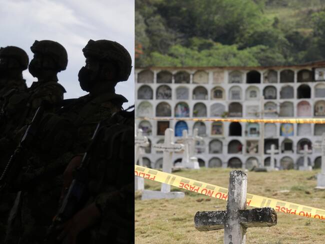 Imagen de referencia del militares y el Cementerio de Dabeiba. Fotos: Colprensa.