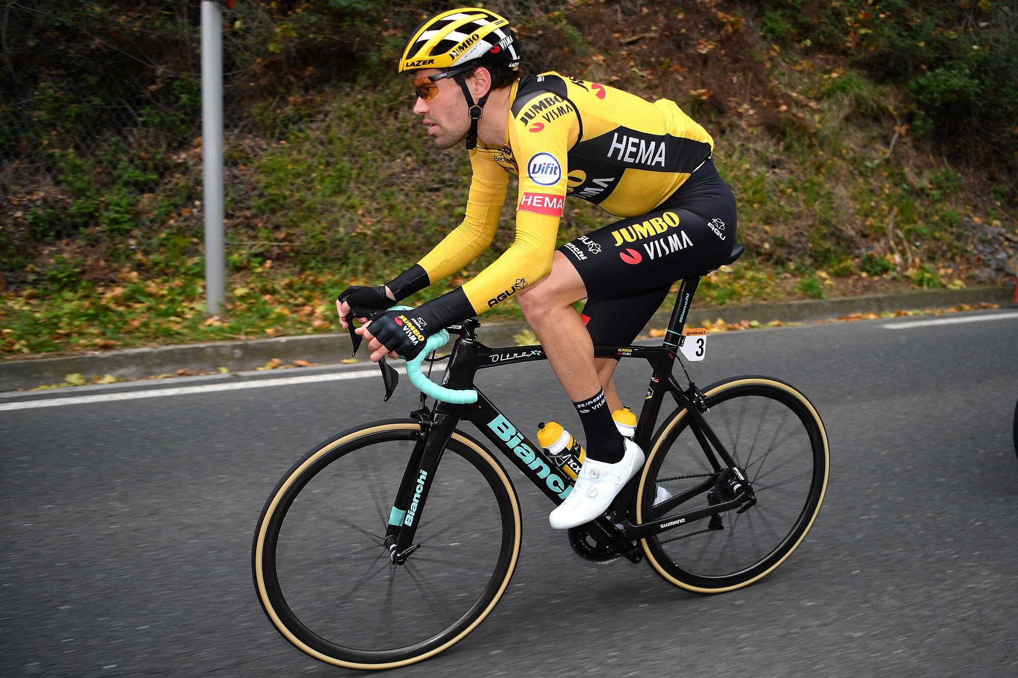 Ciclista neerlandés Tom Dumoulin en la Vuelta a España