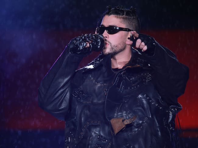 SAN JUAN, PUERTO RICO - DECEMBER 10: Bad Bunny performs during his &quot;P FNK R&quot; concert at Hiram Bithorn Stadium on December 10, 2021 in San Juan, Puerto Rico. (Photo by Gladys Vega/ Getty Images)