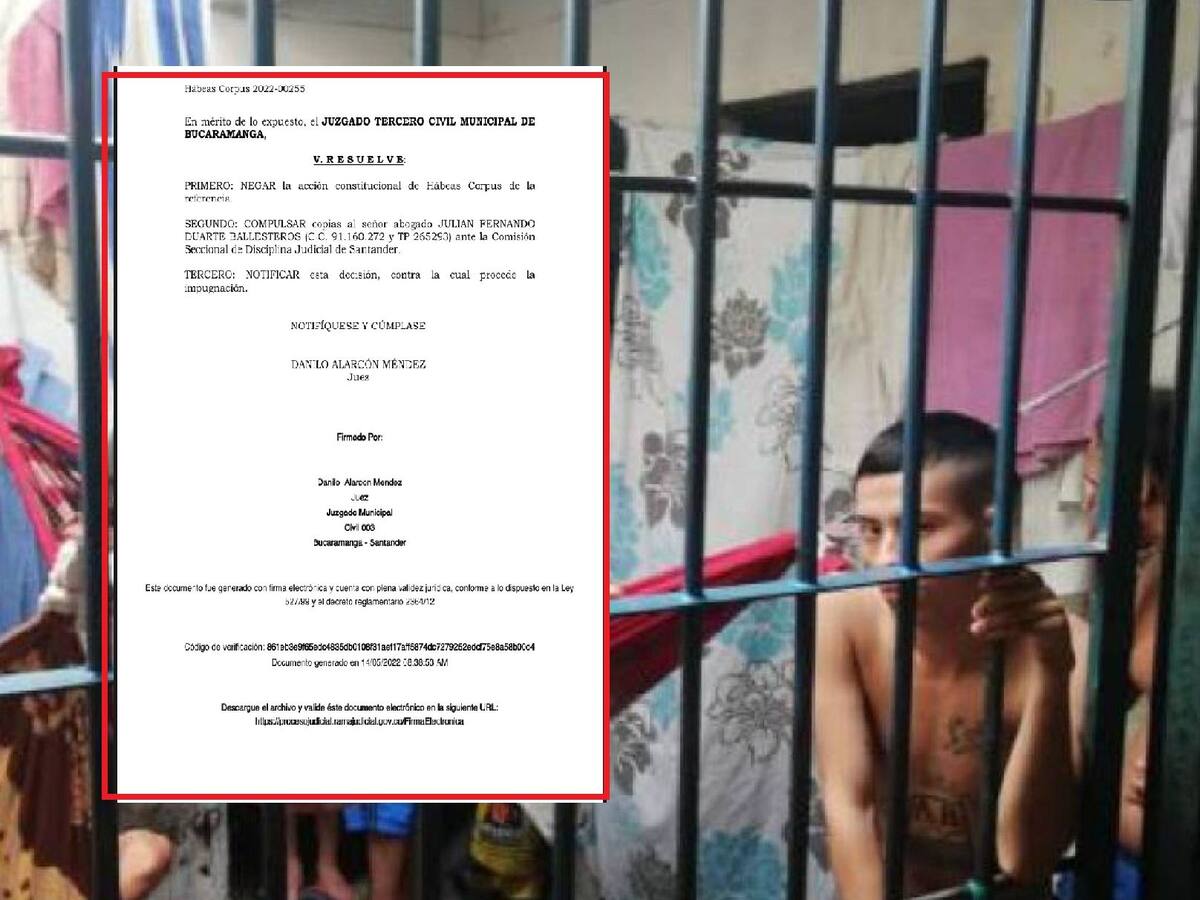 La libertad de los hábeas corpus podría poner en riesgo la seguridad de Bucaramanga