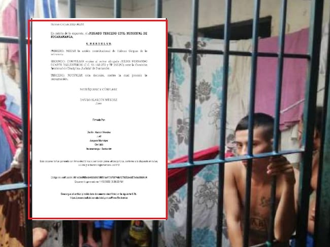 Hábeas corpus/ Defensoría del Pueblo y Secretaría jurídica de Bucaramanga