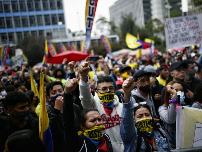 Avanzan las protestas en Bogotá en una nueva jornada de paro  
