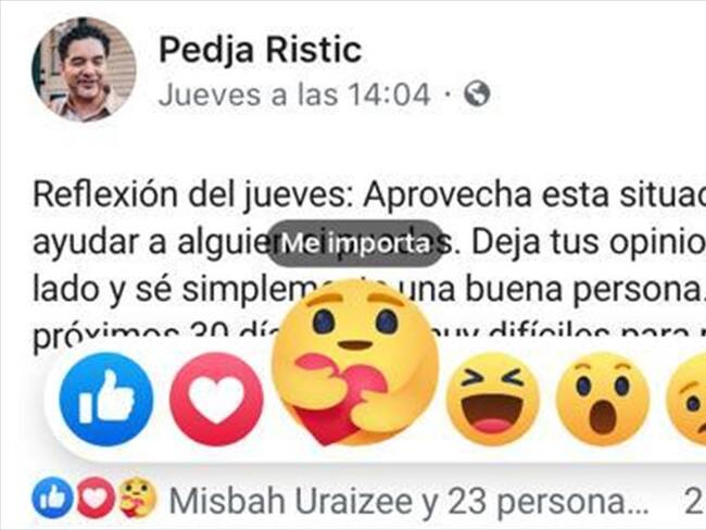 Se trata de la reacción "Me importa" que busca aumentar el apoyo de los usuarios en redes sociales.. Foto: Cortesía