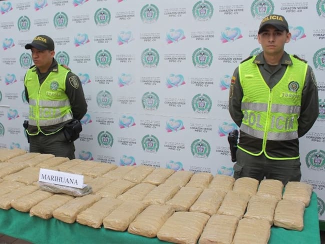 El contenido incautado equivaldría a más de 15.000 dosis, con un valor aproximado de $220 millones en la economía criminal. Foto: Policía Metropolitana de Bucaramanga