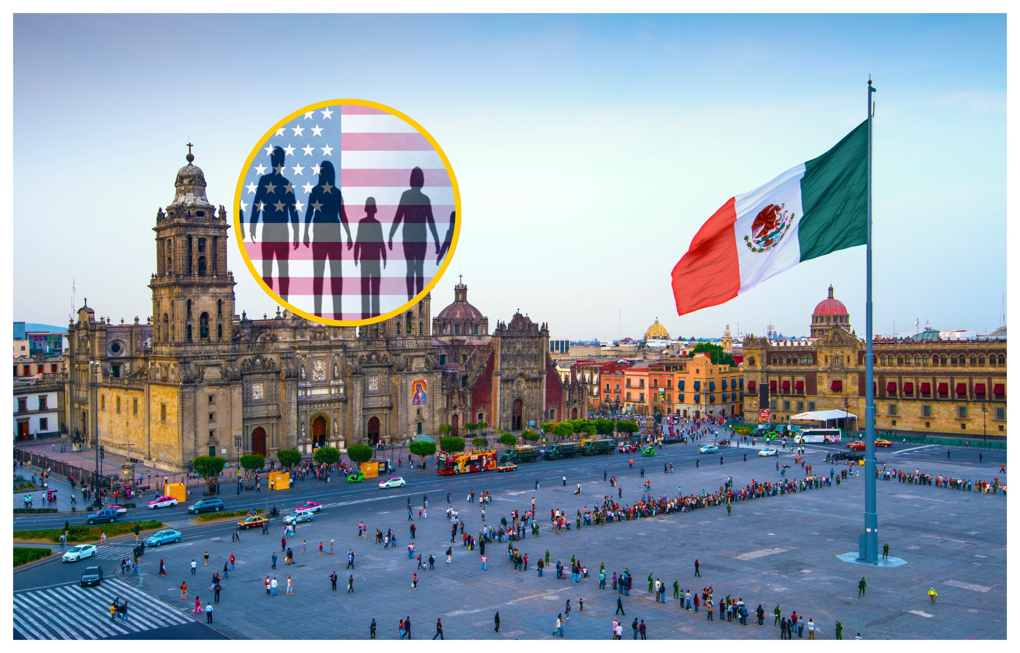 México y referencia de deportados por Trump. Foto: wildpixel y John Coletti.