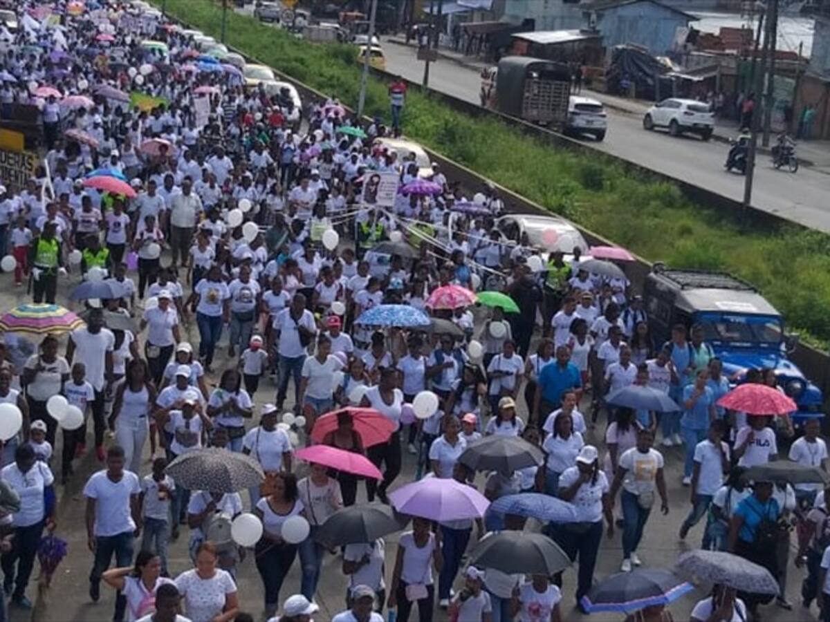 En Buenaventura marcharon en rechazo al asesinato de niña de 10 años