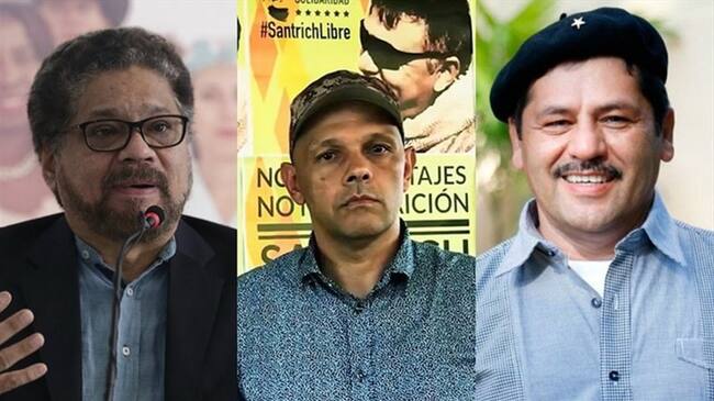 Iván Márquez, el Paisa y Romaña. Foto: Colprensa