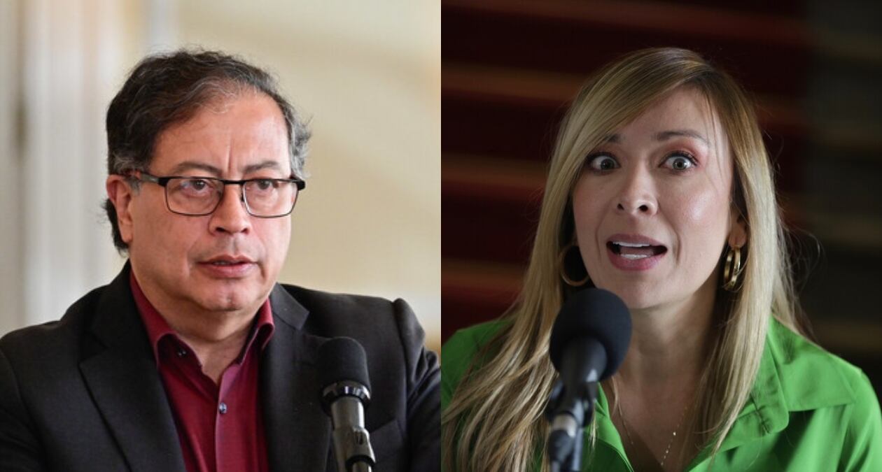 Gustavo Petro y Katherine Miranda. Foto: Colprensa.