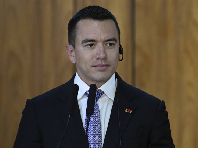 El presidente Daniel Noboa en el Palácio do Planalto, en Brasilia, Brasil, 18 de agosto de 2025. (Foto de Mateus Bonomi/Anadolu a través de Getty Images)