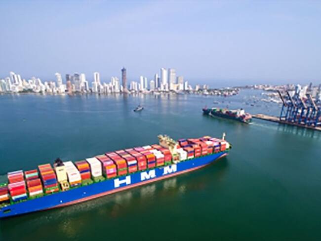 Llega Hyundai Hope, el portacontenedores más grande que ha arribado a Cartagena. Foto: Cortesía Puerto de Cartagena