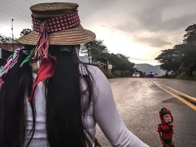 Los bloqueos en la carretera internacional se mantendrán en la medida en que el Gobierno Nacional atienda las peticiones del comité de paro. Foto: Cric