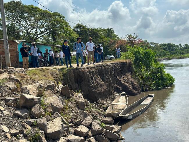 Ante amenaza de erosión fluvial en El Banco, Magdalena, UNGRD y Alcaldía inspeccionan la zona