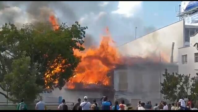 Incendio en Rionegro. Foto: Captura de pantalla