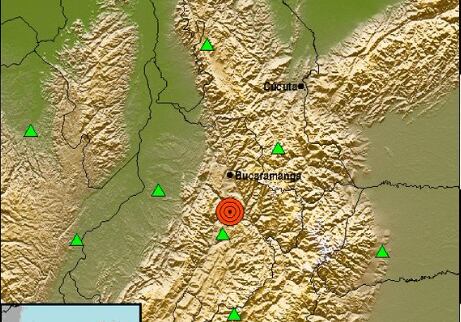 Sismo en Los Santos, Santander. Foto: Servicio Geológico Colombiano