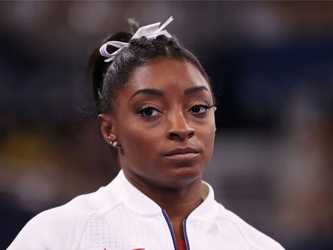 Simone Biles, gimnasta de Estados Unidos en los Juegos Olímpicos de Tokio 2020. Foto: Laurence Griffiths/Getty Images