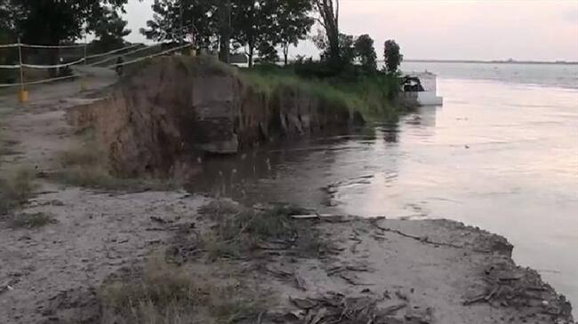 En riesgo de colapso, vía Salamina-El Piñón en el Magdalena. Foto: Cortesía