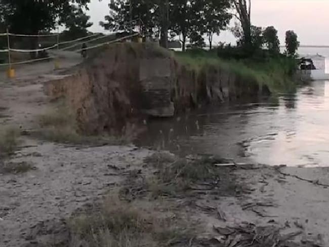 En riesgo de colapso, vía Salamina-El Piñón en el Magdalena. Foto: Cortesía