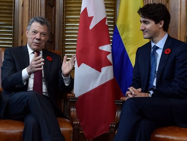 Juan Manuel Santos y Justin Trudeau. Foto: Presidencia de la República