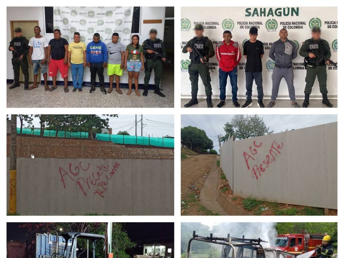 Capturan a once presuntos extorsionistas del Clan del Golfo en Córdoba