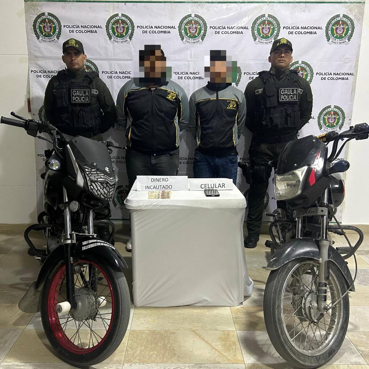 Capturan a dos extorsionistas de ACSN que presuntamente exigían pago de cuotas a mototaxistas