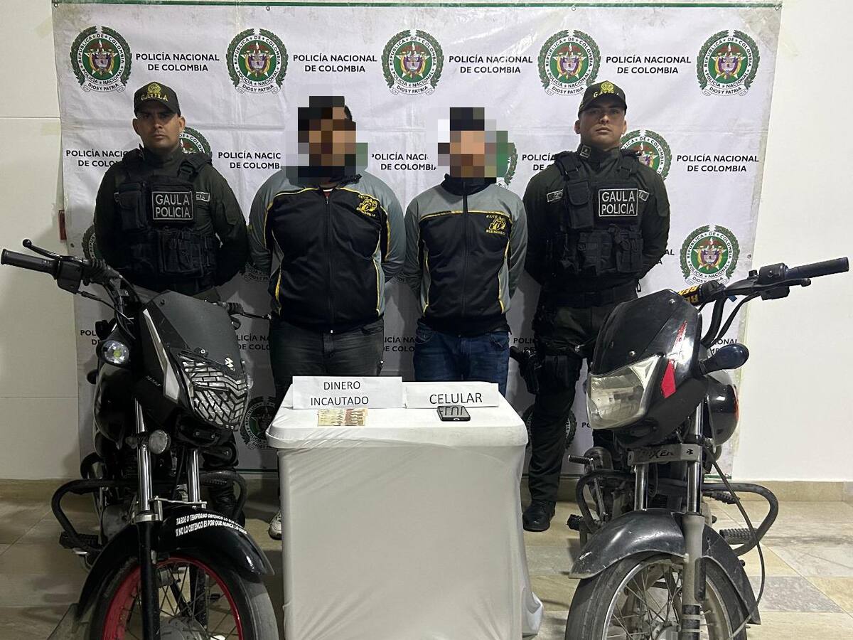 Capturan a dos extorsionistas de ACSN que presuntamente exigían pago de cuotas a mototaxistas